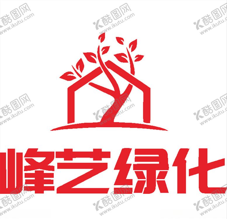 编号：15336707131550531468【酷图网】源文件下载-峰艺绿化建筑LOGO标志