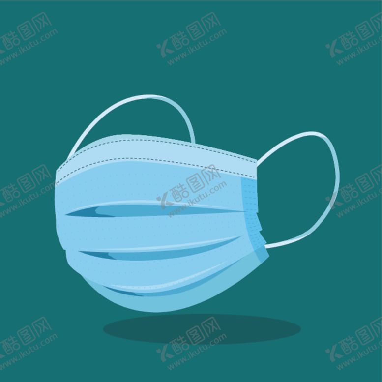 口罩戴图标矢量