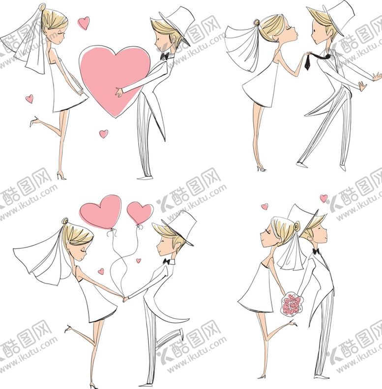 编号：28653110121242097568【酷图网】源文件下载-卡通婚礼