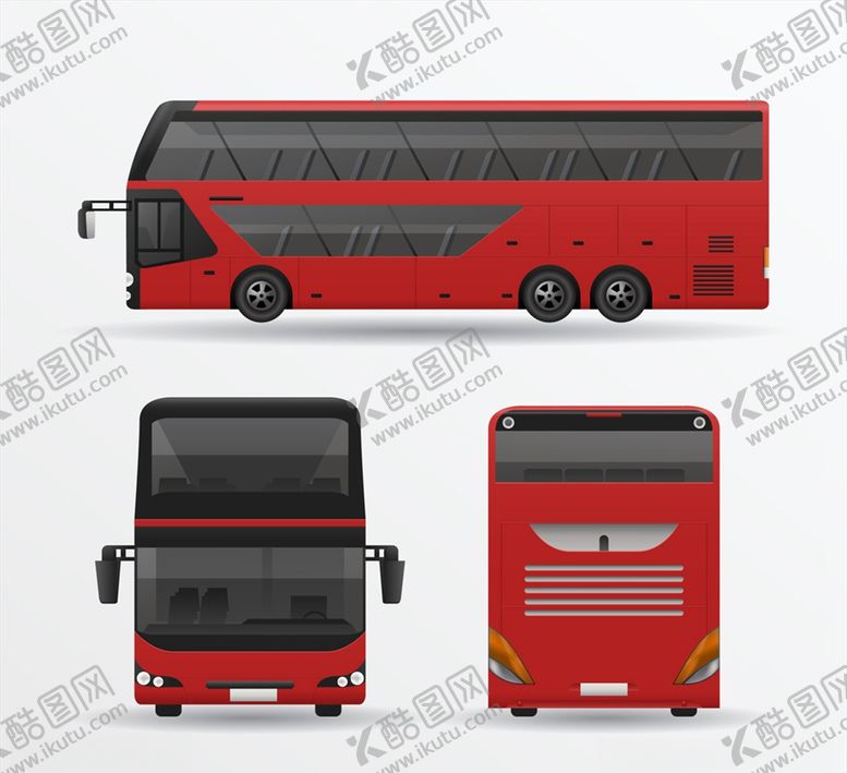 编号：12836209272331185841【酷图网】源文件下载-红色旅游客车