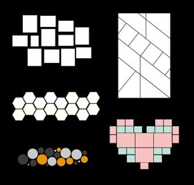 森林主题几何图案设计素材