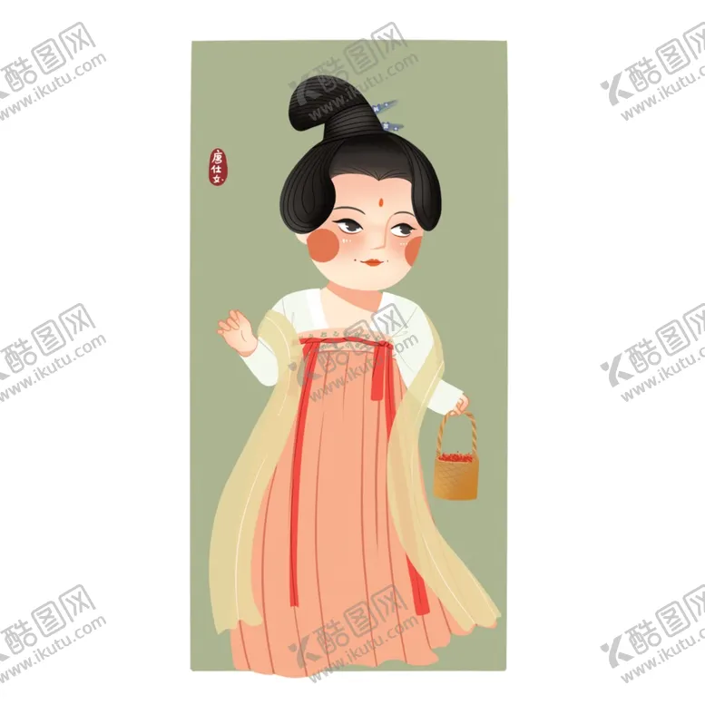 编号：58615806240433298096【酷图网】源文件下载-卡通侍女图