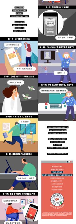 打工人焦虑创意漫画长图 