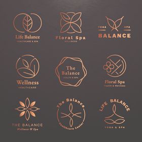 优雅植物主题标志设计