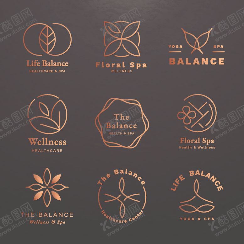 编号：57903411020826235283【酷图网】源文件下载-优雅植物主题标志设计