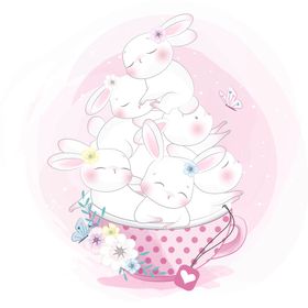 温馨浪漫动物插画