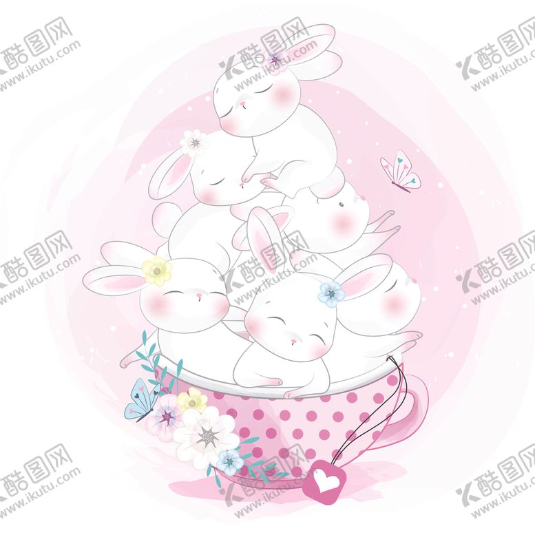 编号：28205310040201055539【酷图网】源文件下载-温馨浪漫动物插画