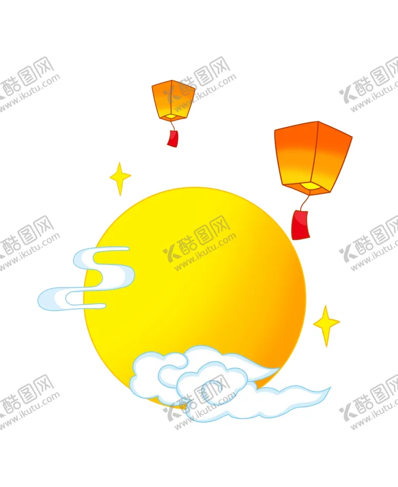 编号：10817002221737249036【酷图网】源文件下载-卡通月亮插画