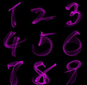 0-9数字字模