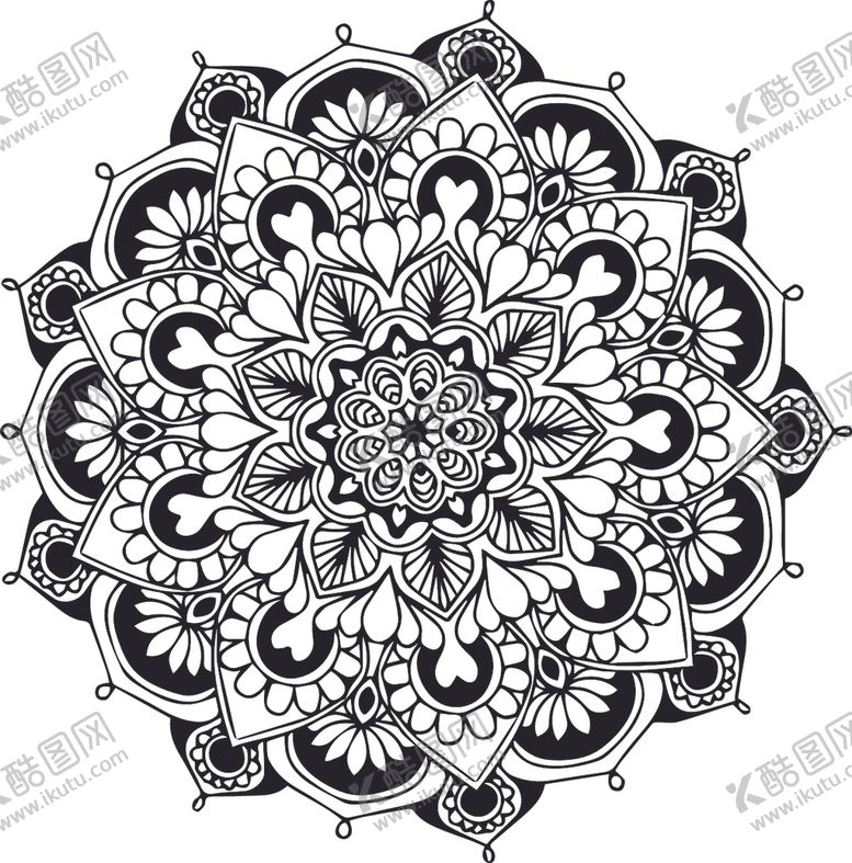 编号：53589110101703091701【酷图网】源文件下载-曼陀罗花纹