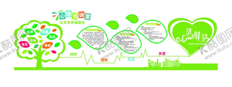 编号：18069309141443399346【酷图网】源文件下载-心理咨询文化墙沐浴阳光设计