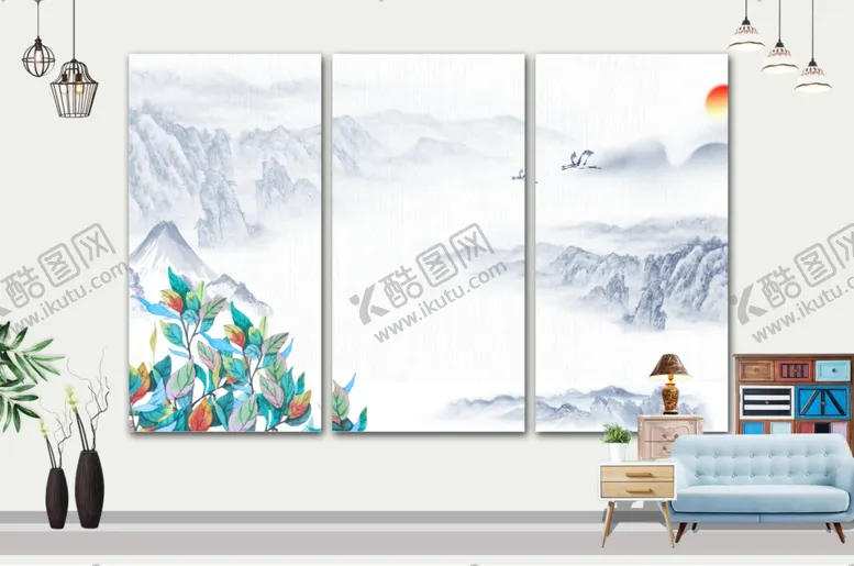 编号：72014004120307411891【酷图网】源文件下载-壁画禅意画