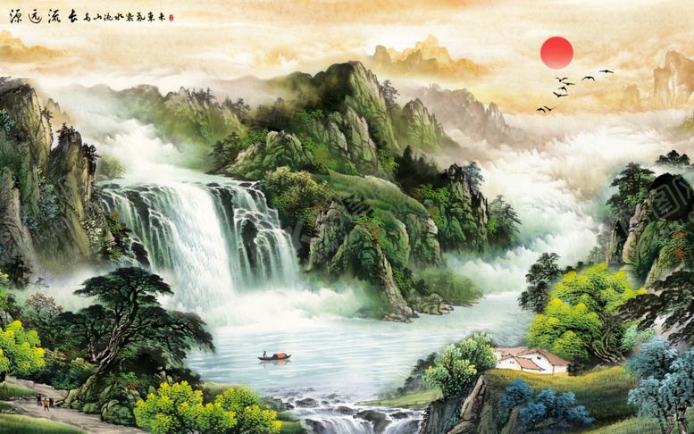 编号：78792109230056102777【酷图网】源文件下载-山水画