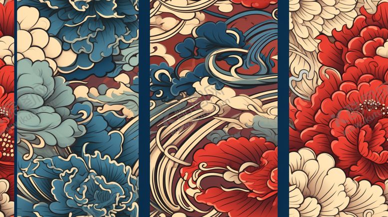 编号：91079312110651164627【酷图网】源文件下载-中国风花卉图案