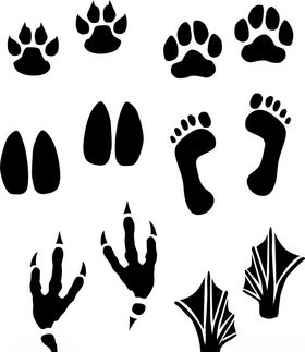 矢量素材矢量图形手脚印街