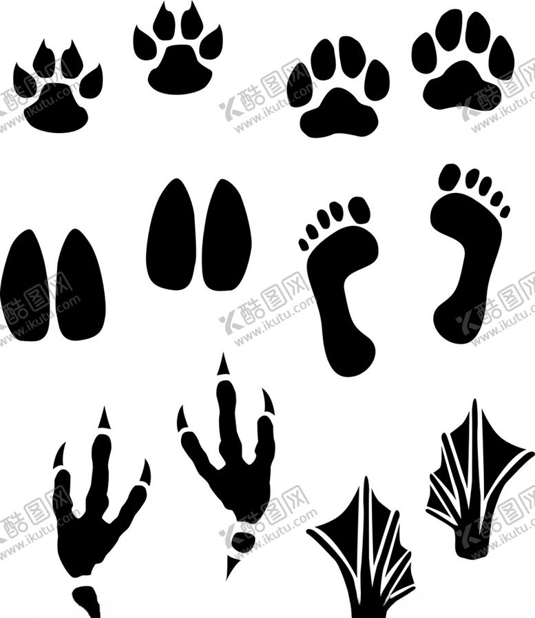 编号：40688410280711189204【酷图网】源文件下载-矢量脚印