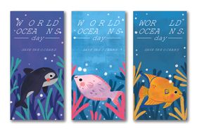 海洋生物主题帆布包设计