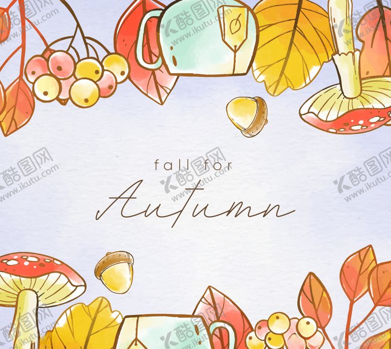 编号：16849610041353018880【酷图网】源文件下载-秋季元素海报招贴