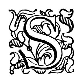 矢量英文复古装饰字母素材