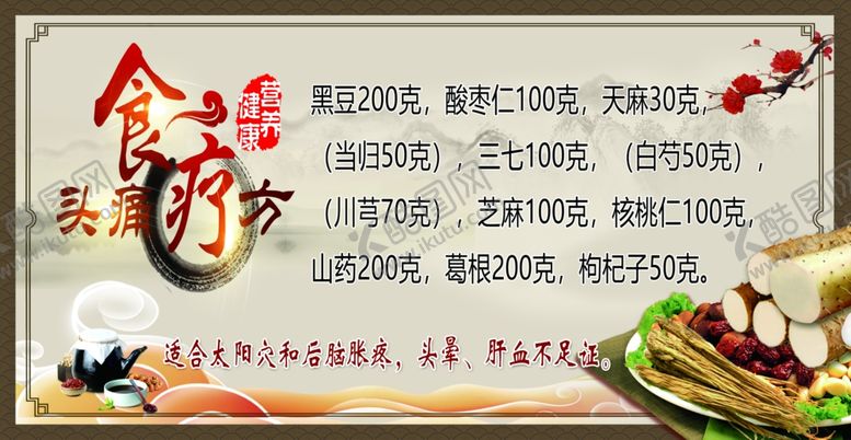 编号：23104006251928361746【酷图网】源文件下载-头痛食疗方