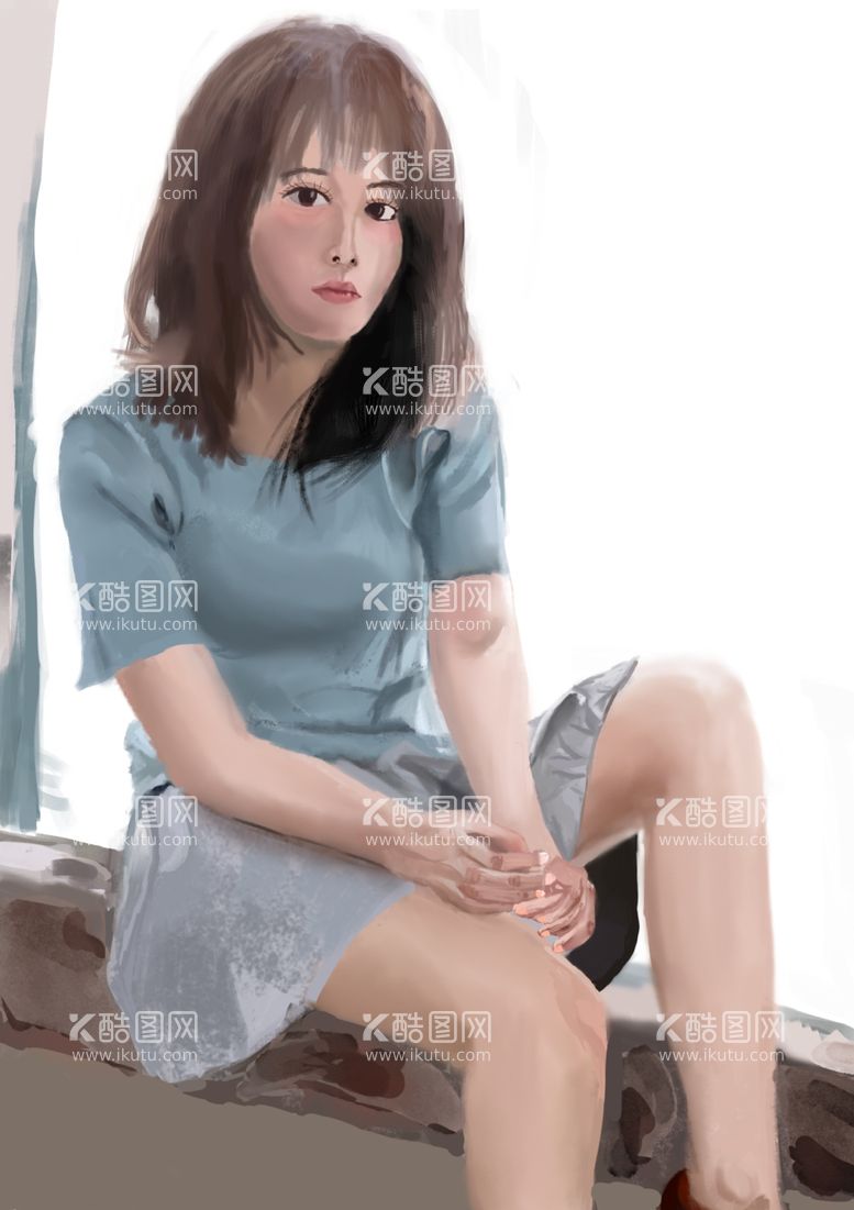 编号：32232111250135214304【酷图网】源文件下载-厚涂美女