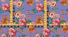 花卉几何图案彩色织物纹理