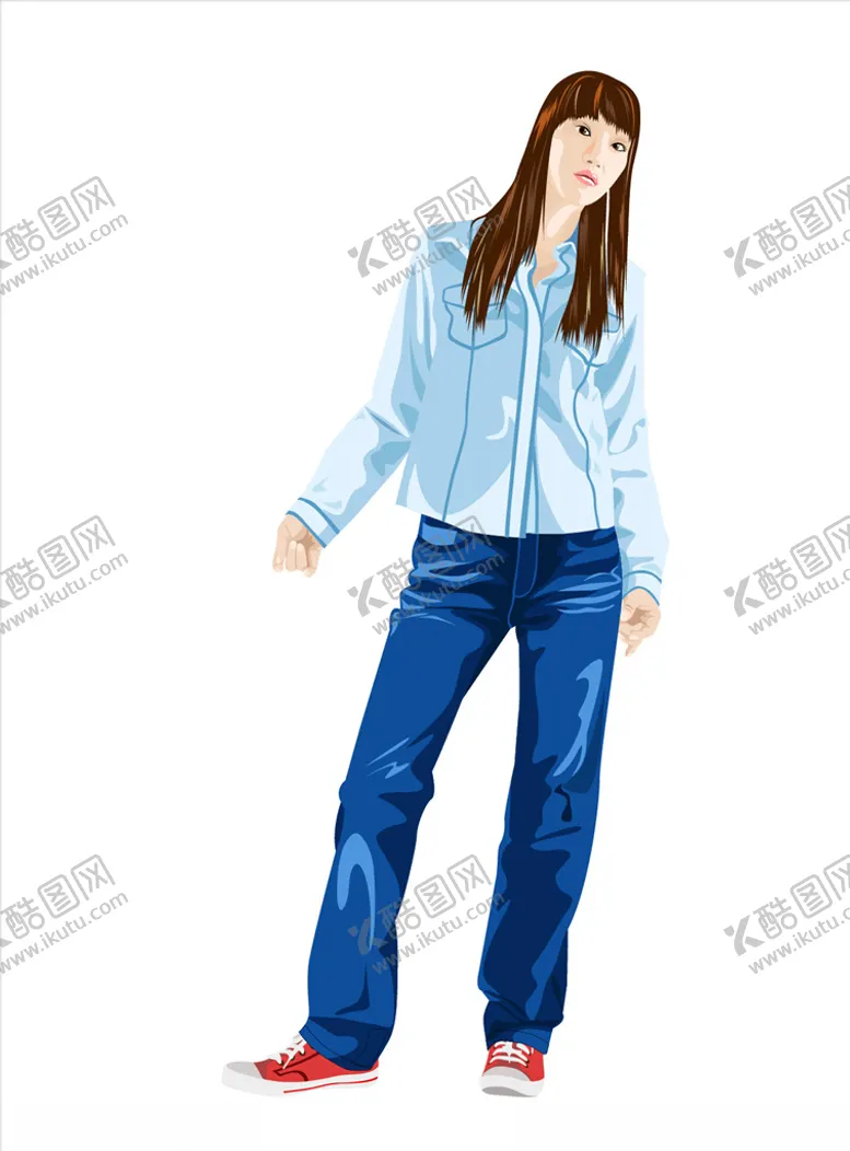 编号：28437411010416041130【酷图网】源文件下载-卡通女人