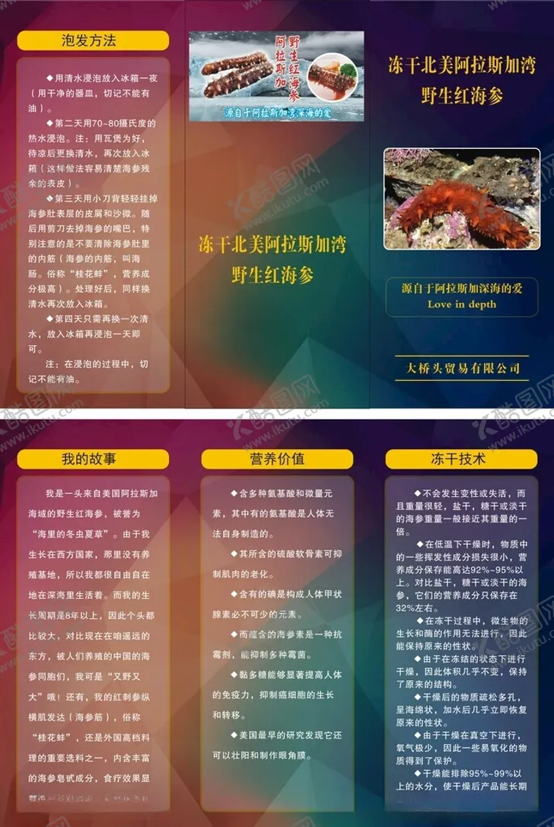 编号：66254102041520463655【酷图网】源文件下载-红海参折页