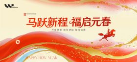 新年马年年会背景板展板