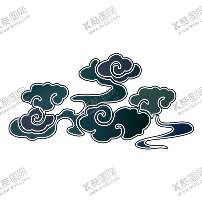 编号：12823405030640551141【酷图网】源文件下载-中国风泼墨装饰云彩