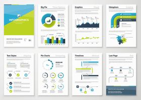 多彩商务图表PPT模板