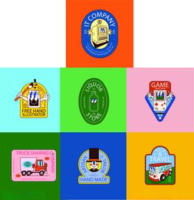 趣味卡通形象贴纸LOGO标志