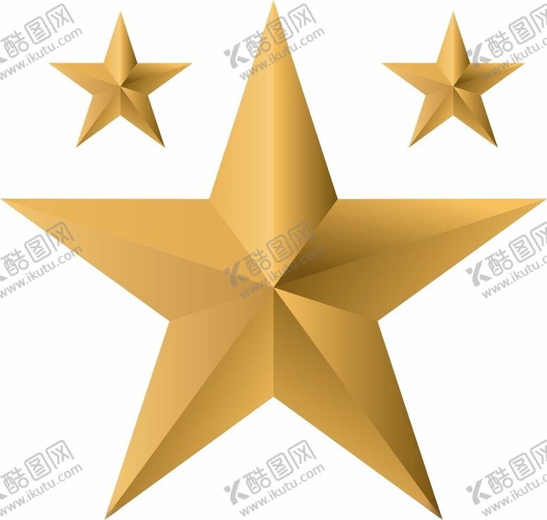 编号：42526301260148154641【酷图网】源文件下载-CDR金色五角星可以编辑矢量图
