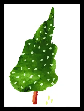 手绘树木绿植大素材