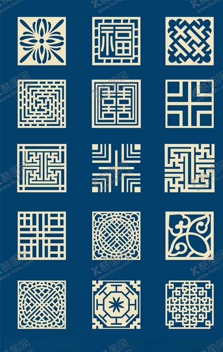 编号：62306905150610111585【酷图网】源文件下载-中国风古典花纹边框素材