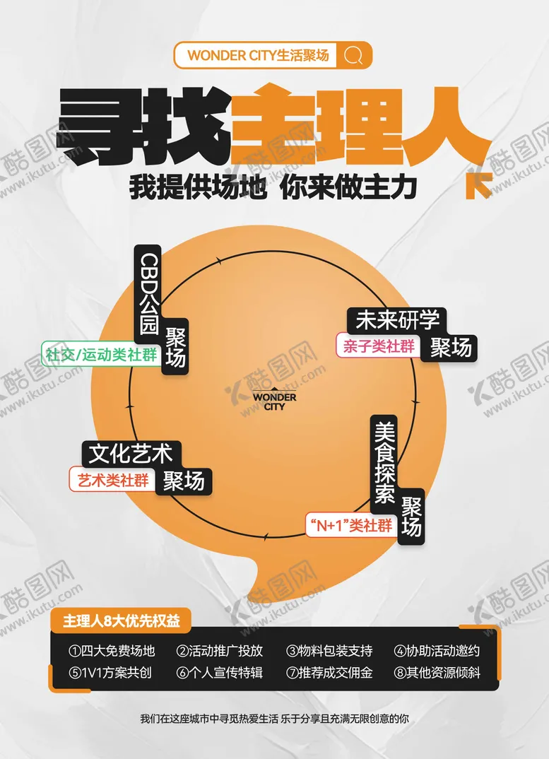 编号：20022401061419378357【酷图网】源文件下载-主理人招募海报展板