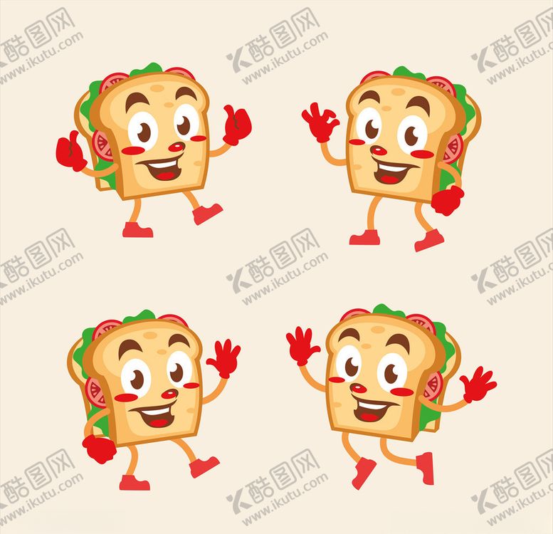 编号：58044907032327071137【酷图网】源文件下载-卡通三明治