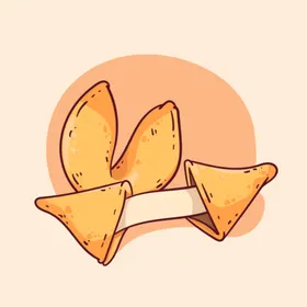 幸运饼干脆卡通插图烘培