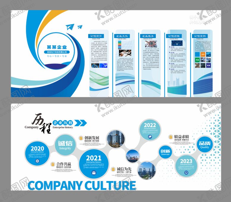 编号：89945104161809399048【酷图网】源文件下载-企业介绍文化墙