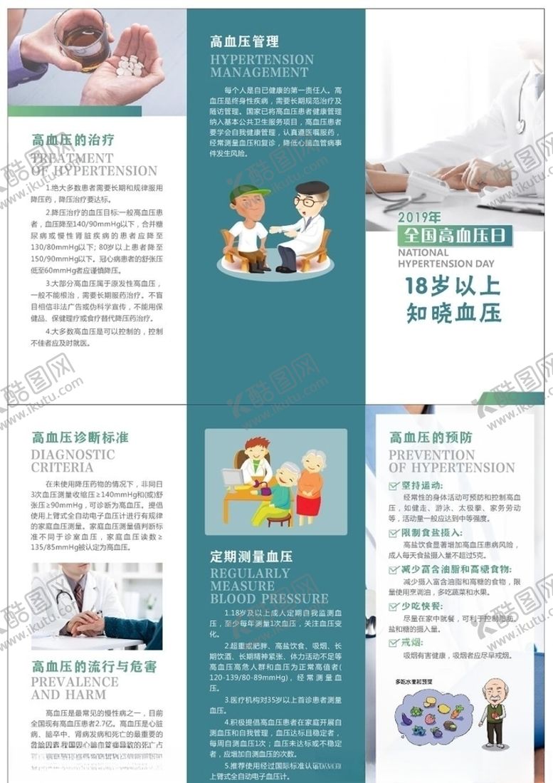 编号：47135607050324323838【酷图网】源文件下载-高血压折页