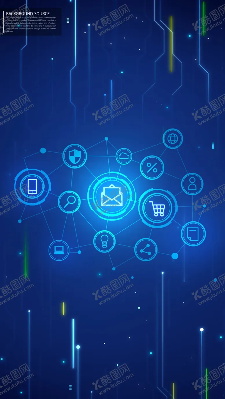 编号：39867509131817393014【酷图网】源文件下载-抽象波浪线条背景   数字创意商务科技