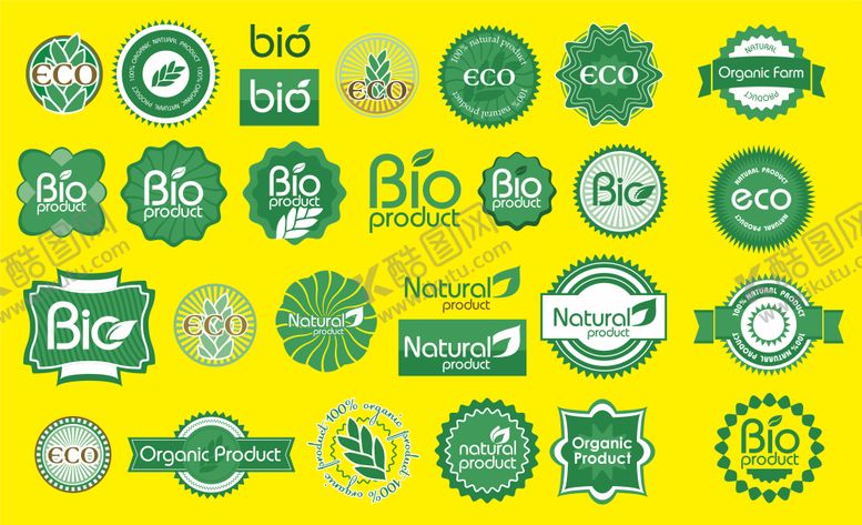 编号：36246412011731346450【酷图网】源文件下载-绿色复古风格标签集合
