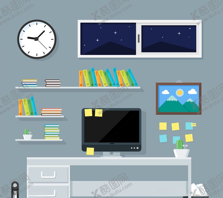 编号：25637709220726535017【酷图网】源文件下载-创意夜晚整洁客厅设计