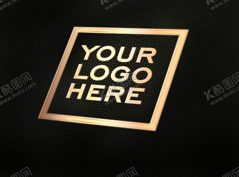 编号：70295001251415119986【酷图网】源文件下载-深背景金属质感纹理logo样机