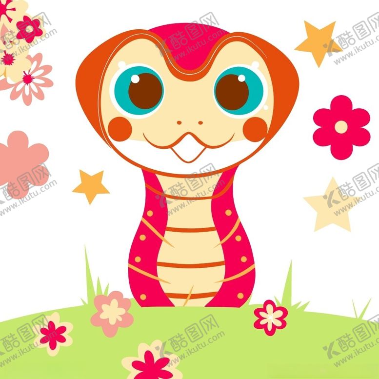 编号：34741302061641067534【酷图网】源文件下载-蛇年可爱卡通插画