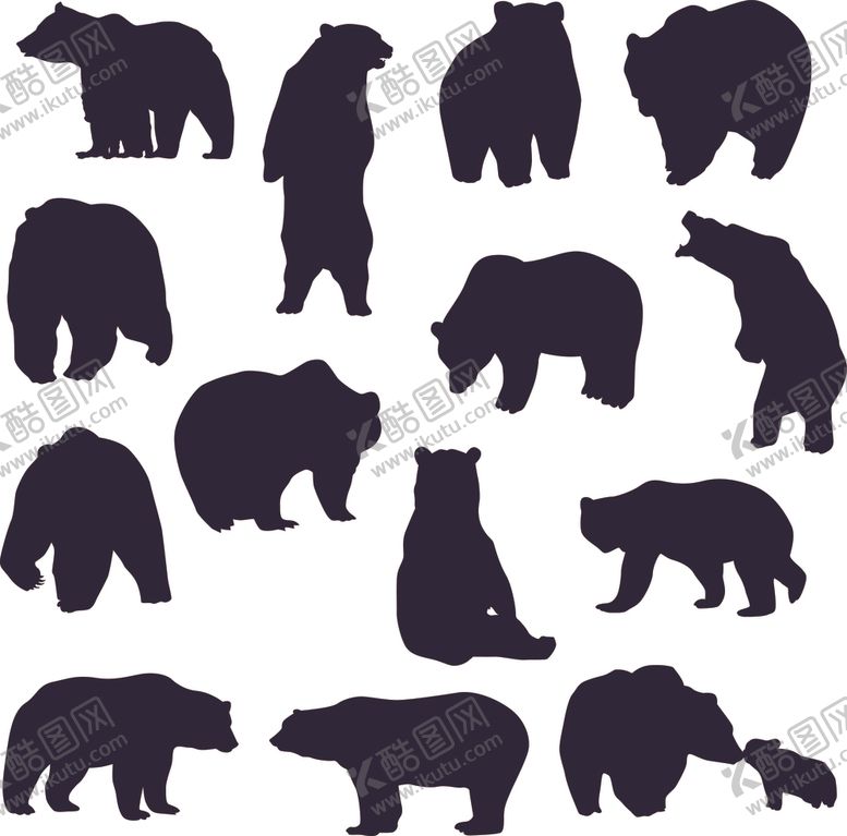 编号：32301010051455585683【酷图网】源文件下载-动物剪影