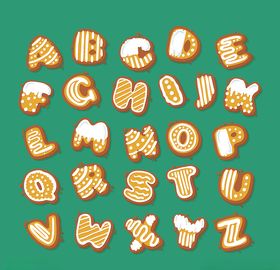 创意饼干字母
