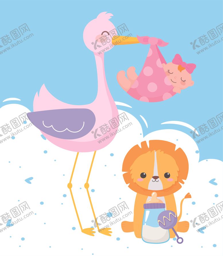 编号：41930604221719342892【酷图网】源文件下载-手绘淡彩婴儿