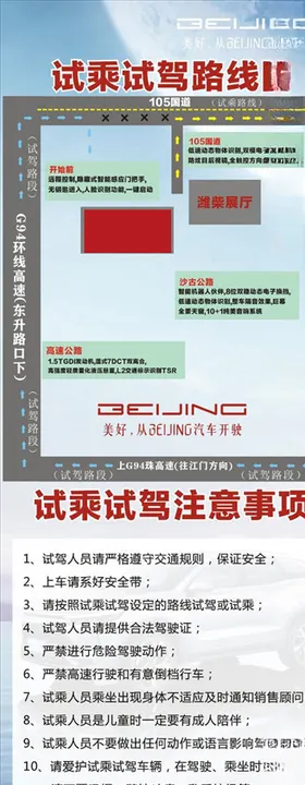 试乘试驾路线指引牌