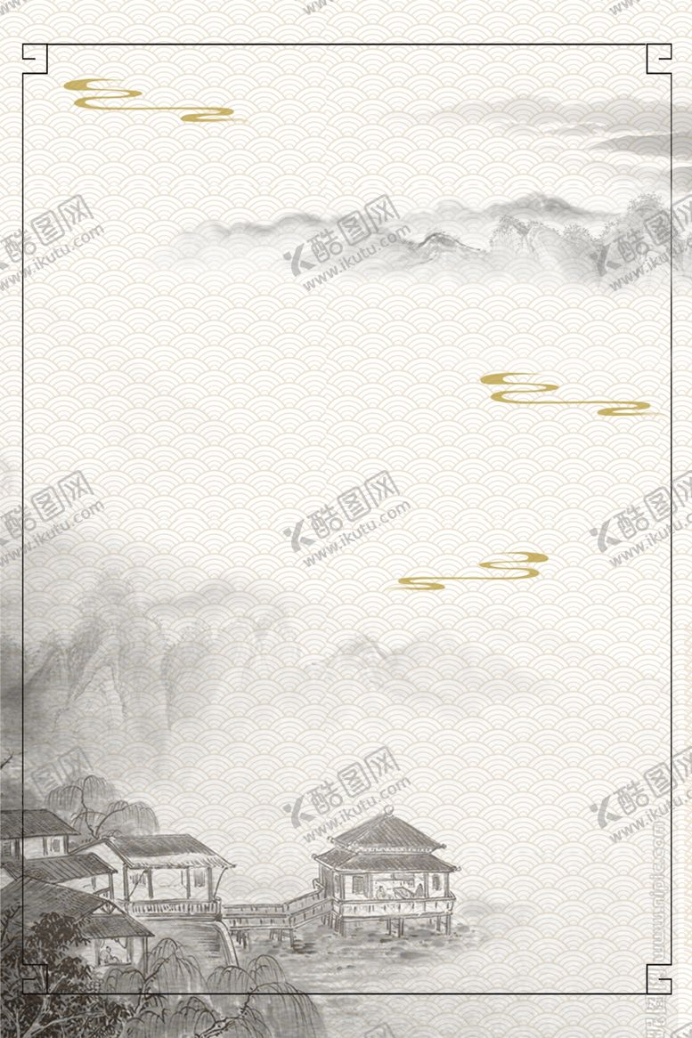 编号：81297407130449165534【酷图网】源文件下载-中式海报背景